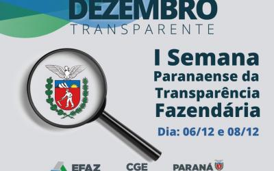 Estado promove a 1ª Semana Paranaense da Transparência Fazendária a partir de segunda